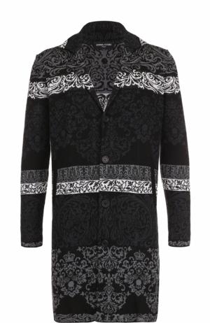 Удлиненный льняной пиджак с отложным воротником Gemma. H. Цвет: черный