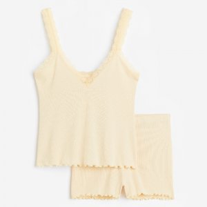 Пижама Camisole Top and Shorts, светло-желтый H&M