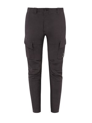 Хлопковые брюки Ergonomic Fit с двумя карманами-карго C.P.COMPANY. Цвет: серый