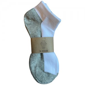 Носки , 5 пар, размер 41-47, белый, серый New Style. Цвет: белый/серый