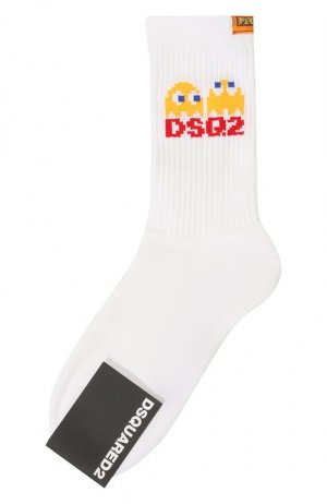 Хлопковые носки x PAC-MAN™ Dsquared2. Цвет: белый