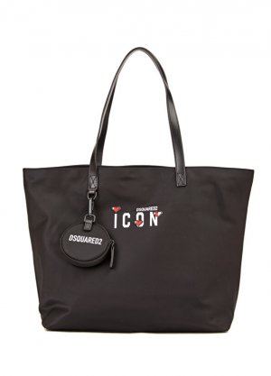 Женская сумка через плечо с черным логотипом Dsquared2
