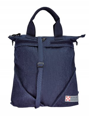 Сумка-рюкзак из денима с мягким бретелями MC2 SAINT BARTH. Цвет: синий
