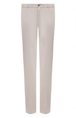 Хлопковые брюки Giorgio Armani. Цвет: кремовый