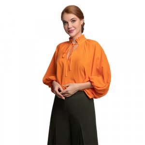 Блуза , размер 44, оранжевый Петербургский Швейный Дом. Цвет: оранжевый