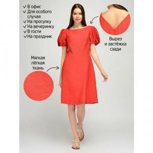 Платье , в классическом стиле, размер 50, красный Viserdi. Цвет: красный