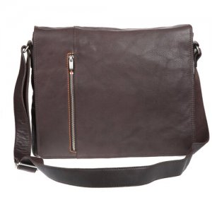 Большая сумка через плечо 1042533 dark brown Gianni Conti. Цвет: коричневый