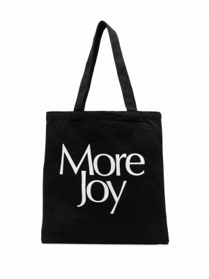 Сумка-тоут с логотипом More Joy. Цвет: черный