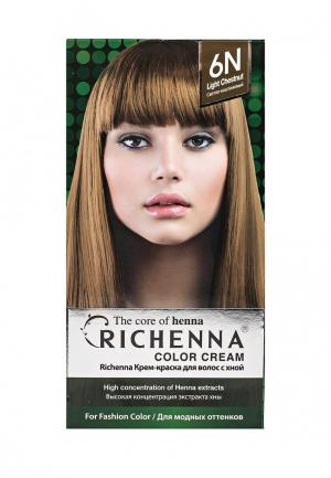 Краска для волос Richenna с хной № 6N Light Chestnut