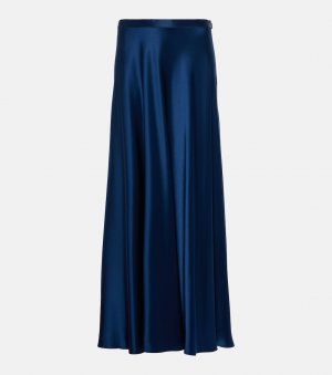 Атласная юбка макси , синий Polo Ralph Lauren