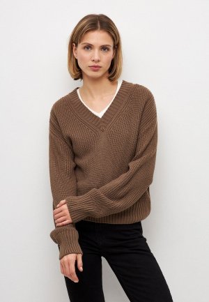 Пуловер Sela Exclusive online. Цвет: коричневый