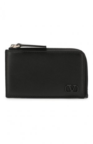 Кожаный футляр для кредитных карт Garavani Valentino. Цвет: чёрный