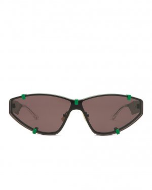 Солнцезащитные очки BV1165S, цвет Varnished Green & Solid Black Bottega Veneta
