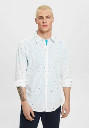 Рубашка MIT LUNAR DOT MUSTER edc by Esprit, цвет white Esprit