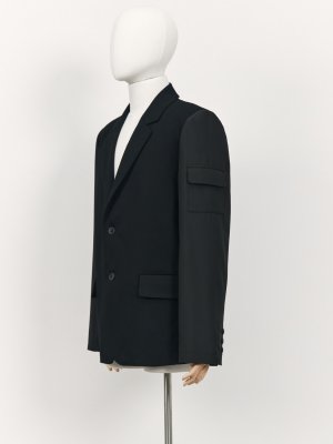 Пиджак Давенпорт комбинированный GATE31. Цвет: черный