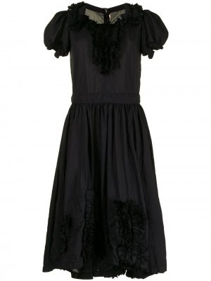 Платье с оборками и короткими рукавами Comme Des Garçons Pre-Owned. Цвет: черный