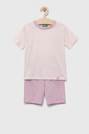 Детская шерстяная пижама United Colors of Benetton, розовый Benetton
