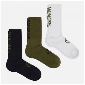 Комплект носков Miltype Peace Sports 3-Pack комбинированный, Размер 41-45 EU Maharishi. Цвет: оранжевый/зеленый/красный