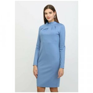 Платье , размер XL, голубой LeaVinci. Цвет: голубой/серо-голубой