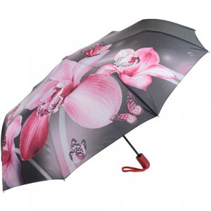 Зонт, черный, розовый Frei Regen. Цвет: черный/розовый
