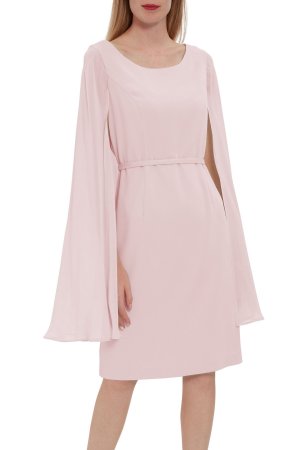 Розовое креповое платье Bevin с шифоновой накидкой , розовый Gina Bacconi