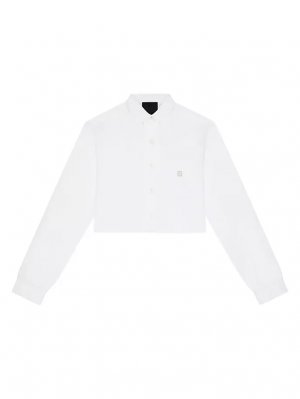 Укороченная рубашка из поплина , белый Givenchy