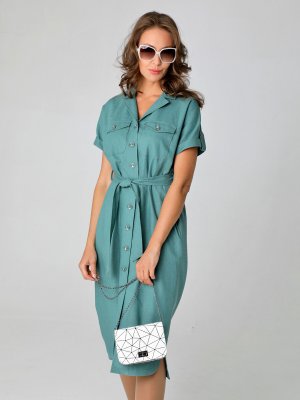 Платье DizzyWay. Цвет: серо-зеленый
