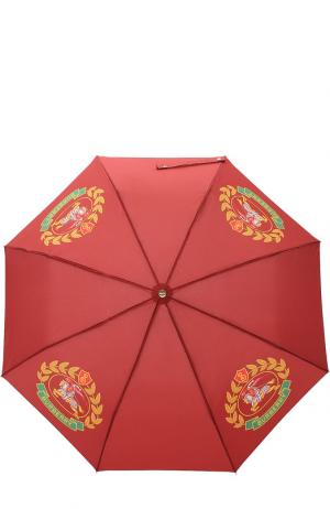 Зонт с принтом Burberry. Цвет: бордовый