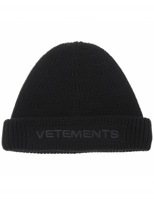 Шерстяная шапка с логотипом VETEMENTS