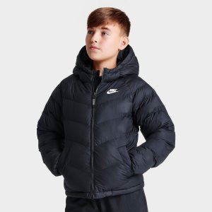 Детская куртка-пуховик с капюшоном и синтетическим наполнителем Sportswear, черный Nike