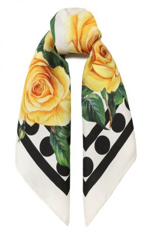 Шелковый платок Dolce & Gabbana. Цвет: жёлтый