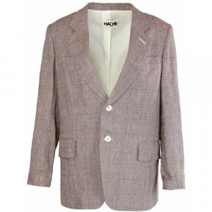 Пиджак , средней длины, силуэт свободный, размер 48, коричневый Hache. Цвет: коричневый