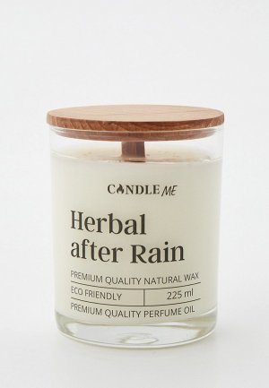 Свеча ароматическая Candle Me Herbal after Rain / После дождя,. Цвет: белый
