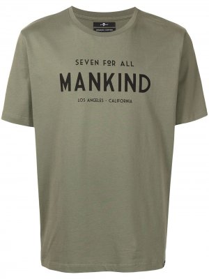 Футболка с логотипом 7 For All Mankind. Цвет: зеленый