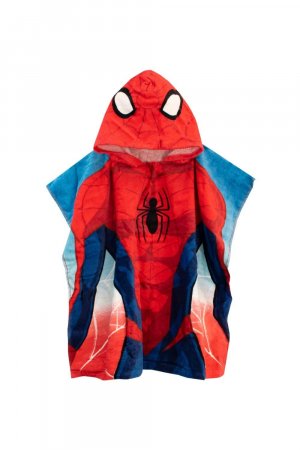 Полотенце-пончо с капюшоном «Человек-паук» , красный Marvel