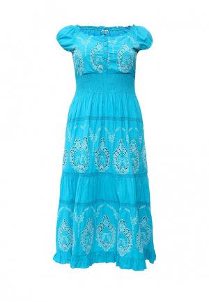 Платье Indiano Natural. Цвет: голубой