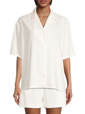 Рубашка Cabana из эластичного льна, белый Rebecca Taylor