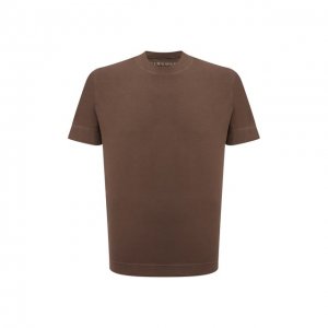 Хлопковая футболка Circolo 1901. Цвет: коричневый