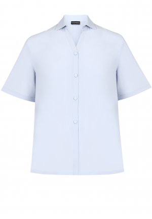 Блуза EMPORIO ARMANI. Цвет: голубой