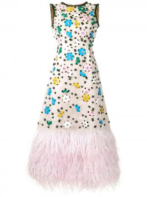 Платье Mave с цветочной вышивкой Rachel Gilbert. Цвет: бежевый