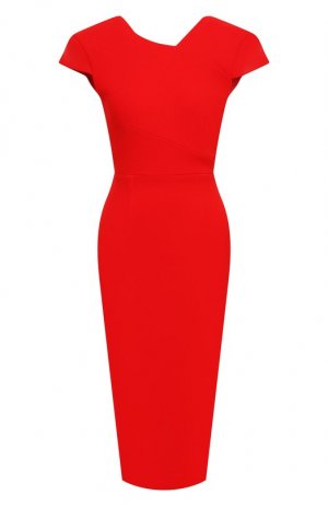 Шерстяное платье Roland Mouret. Цвет: красный