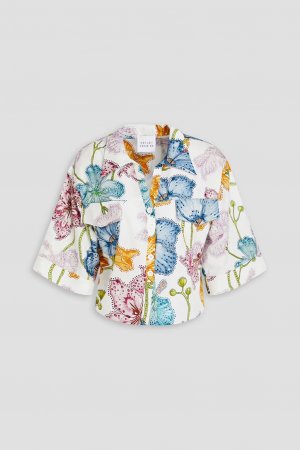 Рубашка из хлопка с цветочным принтом , белый Hayley Menzies