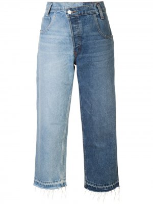 Широкие джинсы дизайна пэчворк Monse. Цвет: синий