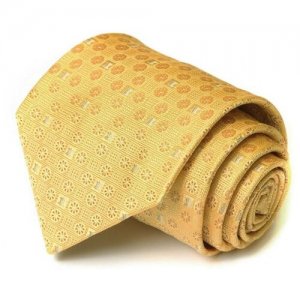 Красивый галстук в мелкий цветочек 57984 Celine. Цвет: желтый