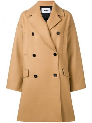 Двубортное пальто MSGM