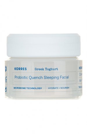 Ночной крем для лица с пробиотиками и йогуртом (40ml) Korres. Цвет: бесцветный