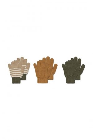 Детские перчатки, 3 шт., коричневый Liewood