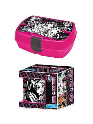 Набор из 2-х предметов Monster High: керамическая кружка 300 мл и контейнер для ланча High. Цвет: черный, сиреневый