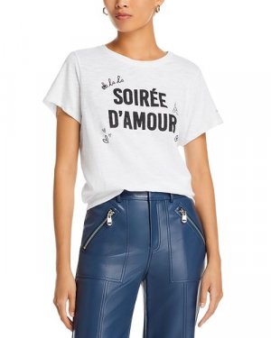 Хлопковая футболка Soir&;eacute;e D'Amour , цвет White Cinq à Sept