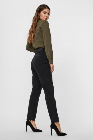 Прямые джинсы с высокой посадкой , черный Vero Moda
